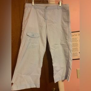 Baby blue cargo capris